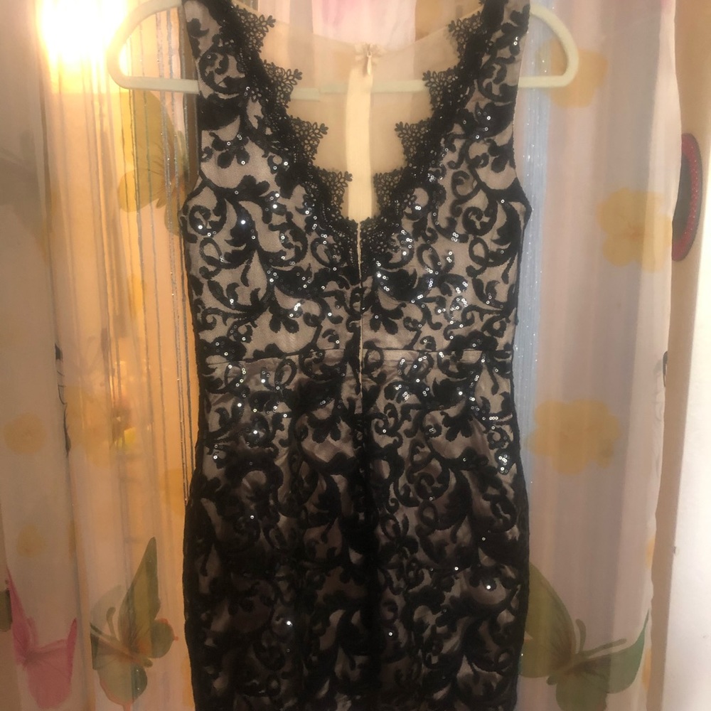 Black Sequin Cocktail Dress